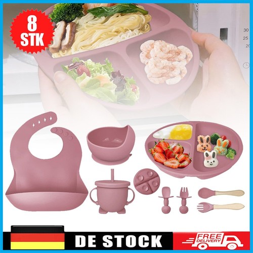 8er baby geschirrset silikon - baby,